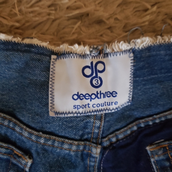 Vintage Dallas Cowboy Deepthree Levi Jersey Patchwork Jeans Size 31 - Picture 3 of 3